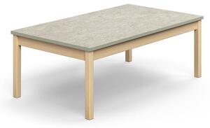 AJ Produkty Stůl DECIBEL, 1400x800x530 mm, akustické linoleum, bříza/šedá