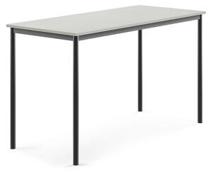 AJ Produkty Stůl SONITUS, 1600x700x900 mm, antracitově šedé nohy, HPL deska tlumící hluk, šedá