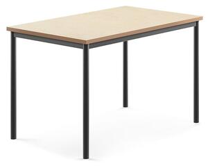 AJ Produkty Stůl SONITUS, 1200x800x760 mm, antracitově šedé nohy, deska s linoleem, béžová