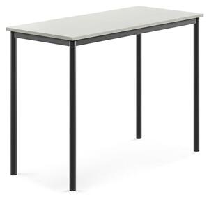 AJ Produkty Stůl BORÅS, 1200x600x900 mm, antracitově šedé nohy, HPL deska, šedá