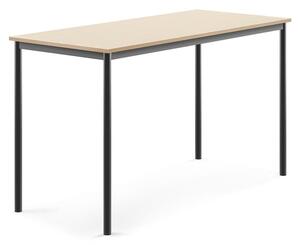 AJ Produkty Stůl BORÅS, 1600x700x900 mm, antracitově šedé nohy, HPL deska, bříza