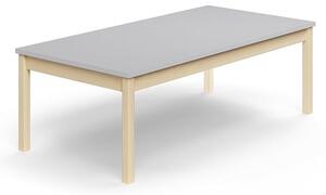 AJ Produkty Stůl DECIBEL, 1600x800x530 mm, akustická HPL deska, bříza/šedá