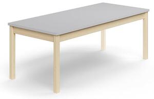 AJ Produkty Stůl DECIBEL, 1600x700x590 mm, akustická HPL deska, bříza/šedá