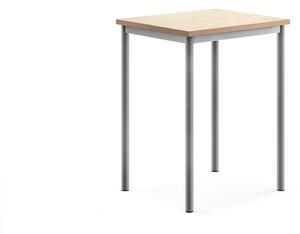 AJ Produkty Stůl SONITUS, 700x600x900 mm, stříbrné nohy, deska s linoleem, béžová