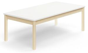 AJ Produkty Stůl DECIBEL, 1600x800x530 mm, akustická HPL deska, bříza/bílá