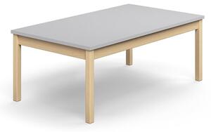 AJ Produkty Stůl DECIBEL, 1400x800x530 mm, akustická HPL deska, bříza/šedá