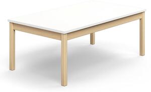 AJ Produkty Stůl DECIBEL, 1400x800x530 mm, akustická HPL deska, bříza/bílá
