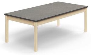 AJ Produkty Stůl DECIBEL, 1600x800x530 mm, akustické linoleum, bříza/tmavě šedá