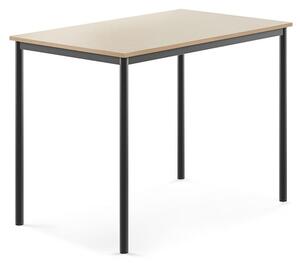 AJ Produkty Stůl BORÅS, 1200x800x900 mm, antracitově šedé nohy, HPL deska, bříza