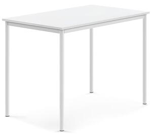 AJ Produkty Stůl BORÅS, 1200x800x900 mm, bílé nohy, HPL deska, bílá