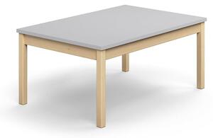 AJ Produkty Stůl DECIBEL, 1200x800x530 mm, akustická HPL deska, bříza/šedá