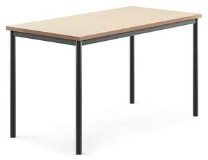 AJ Produkty Stůl SONITUS, 1400x700x760 mm, antracitově šedé nohy, deska s linoleem, béžová