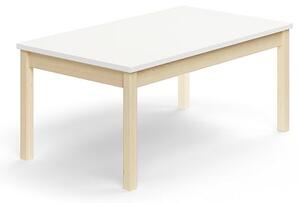 AJ Produkty Stůl DECIBEL, 1200x700x530 mm, akustická HPL deska, bříza/bílá