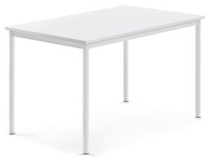 AJ Produkty Stůl BORÅS, 1200x800x720 mm, bílé nohy, HPL deska, bílá
