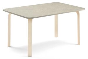 AJ Produkty Stůl ELTON, 1200x600x590 mm, bříza, akustické linoleum, šedá