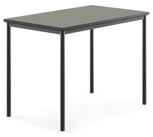 AJ Produkty Stůl SONITUS, 1200x800x900 mm, antracitově šedé nohy, deska s linoleem, tmavě šedá