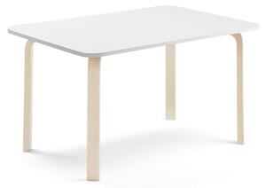 AJ Produkty Stůl ELTON, 1200x700x640 mm, bříza, akustická HPL deska, bílá