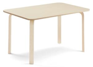 AJ Produkty Stůl ELTON, 1200x600x640 mm, bříza, akustická HPL deska, bříza