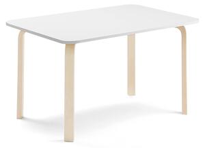 AJ Produkty Stůl ELTON, 1200x600x640 mm, bříza, akustická HPL deska, bílá