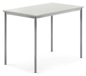 AJ Produkty Stůl SONITUS, 1200x800x900 mm, stříbrné nohy, HPL deska tlumící hluk, šedá