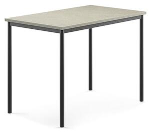 AJ Produkty Stůl SONITUS, 1200x800x900 mm, antracitově šedé nohy, deska s linoleem, šedá