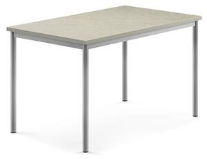 AJ Produkty Stůl SONITUS, 1200x800x720 mm, stříbrné nohy, deska s linoleem, šedá