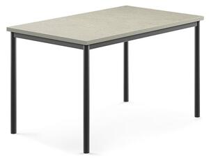 AJ Produkty Stůl SONITUS, 1200x800x720 mm, antracitově šedé nohy, deska s linoleem, šedá