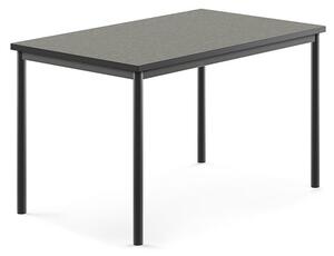 AJ Produkty Stůl SONITUS, 1200x800x720 mm, antracitově šedé nohy, deska s linoleem, tmavě šedá