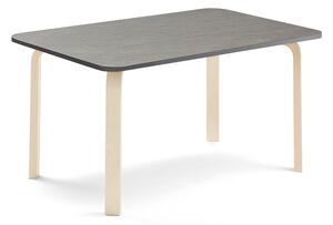 AJ Produkty Stůl ELTON, 1200x600x590 mm, bříza, akustické linoleum, tmavě šedá