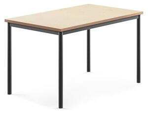 AJ Produkty Stůl SONITUS, 1200x800x720 mm, antracitově šedé nohy, deska s linoleem, béžová