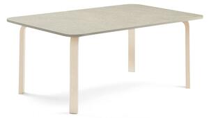 AJ Produkty Stůl ELTON, 1800x800x590 mm, bříza, akustické linoleum, šedá