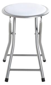 SKLÁDACÍ ŽIDLIČKA, bílá, barvy hliníku Carryhome - Jídelní židle