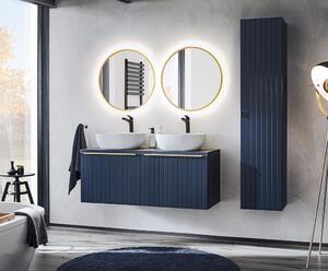 Koupelnová sestava SANTA FE DEEP BLUE A6 + 2x umyvadlo + 2x zrcadlo, 120 cm