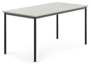 AJ Produkty Stůl SONITUS, 1600x800x760 mm, antracitově šedé nohy, HPL deska tlumící hluk, šedá