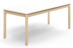 AJ Produkty Stůl DECIBEL, 1800x800x720 mm, akustická HPL deska, bříza/bílá