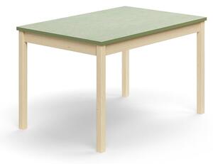 AJ Produkty Stůl DECIBEL, 1200x800x720 mm, akustické linoleum, bříza/zelenošedá