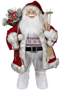 Dům Vánoc Vánoční dekorace Santa s lyžemi 80 cm