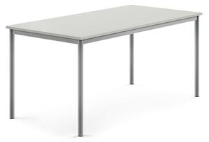 AJ Produkty Stůl BORÅS, 1600x800x720 mm, stříbrné nohy, HPL deska, šedá