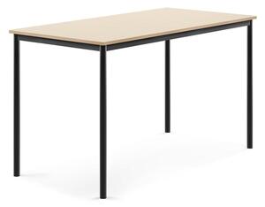 AJ Produkty Stůl SONITUS, 1600x800x900 mm, antracitově šedé nohy, HPL deska tlumící hluk, bříza