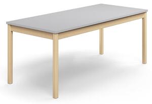 AJ Produkty Stůl DECIBEL, 1800x800x720 mm, akustická HPL deska, bříza/šedá