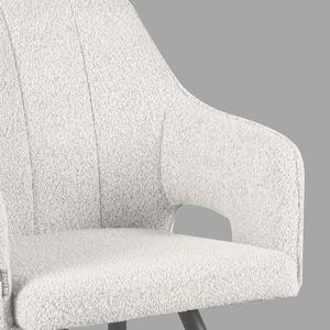 Jídelní židle Noud - bílá bouklé