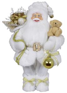 Dům Vánoc Vánoční dekorace Santa s medvídkem 30 cm