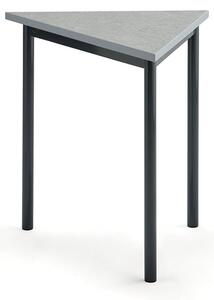 AJ Produkty Stůl SONITUS TRIANGEL, 800x700x720 mm, antracitově šedé nohy, deska s linoleem, šedá
