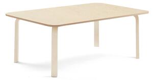 AJ Produkty Stůl ELTON, 1800x800x530 mm, bříza, akustické linoleum, béžová