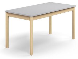 AJ Produkty Stůl DECIBEL, 1400x700x720 mm, akustická HPL deska, bříza/šedá