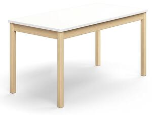 AJ Produkty Stůl DECIBEL, 1400x700x720 mm, akustická HPL deska, bříza/bílá
