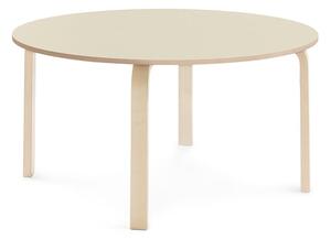 AJ Produkty Stůl ELTON, Ø 1200x590 mm, bříza, akustická HPL deska, bříza