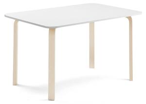 AJ Produkty Stůl ELTON, 1400x800x710 mm, bříza, akustická HPL deska, bílá