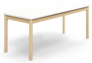 AJ Produkty Stůl DECIBEL, 1800x700x720 mm, akustická HPL deska, bříza/bílá