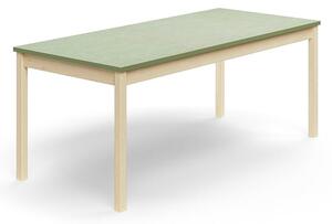 AJ Produkty Stůl DECIBEL, 1800x800x720 mm, akustické linoleum, bříza/zelenošedá